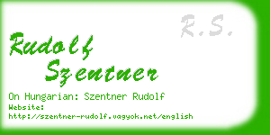 rudolf szentner business card